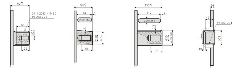 AKS5擺缸馬達 軸伸形式 鍵參數(shù)