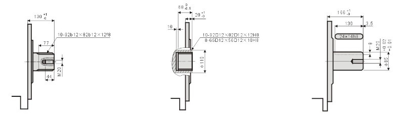 AKS6擺缸馬達 軸伸形式 鍵參數(shù)