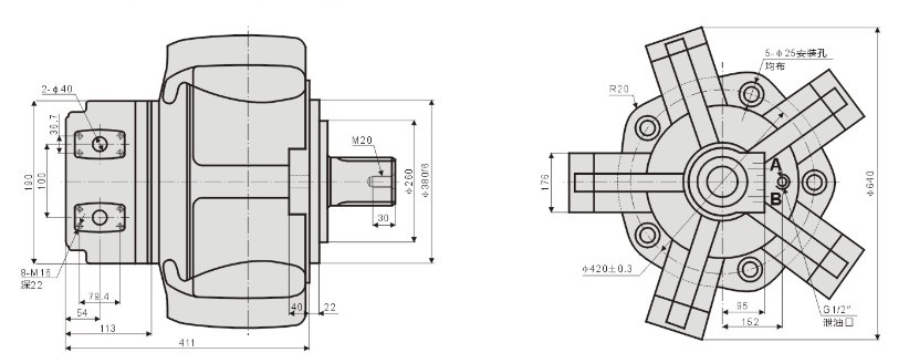 YLM31外五星液壓馬達(dá)