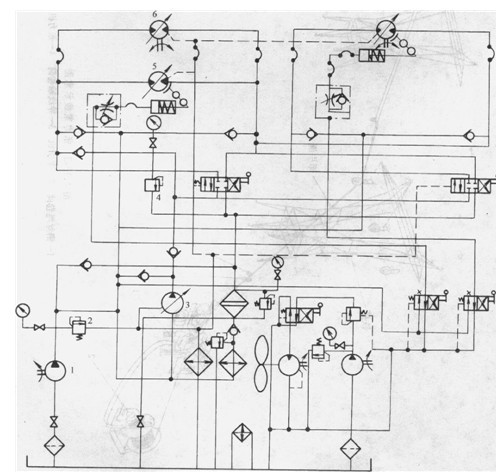 牽引液壓系統(tǒng)原理圖